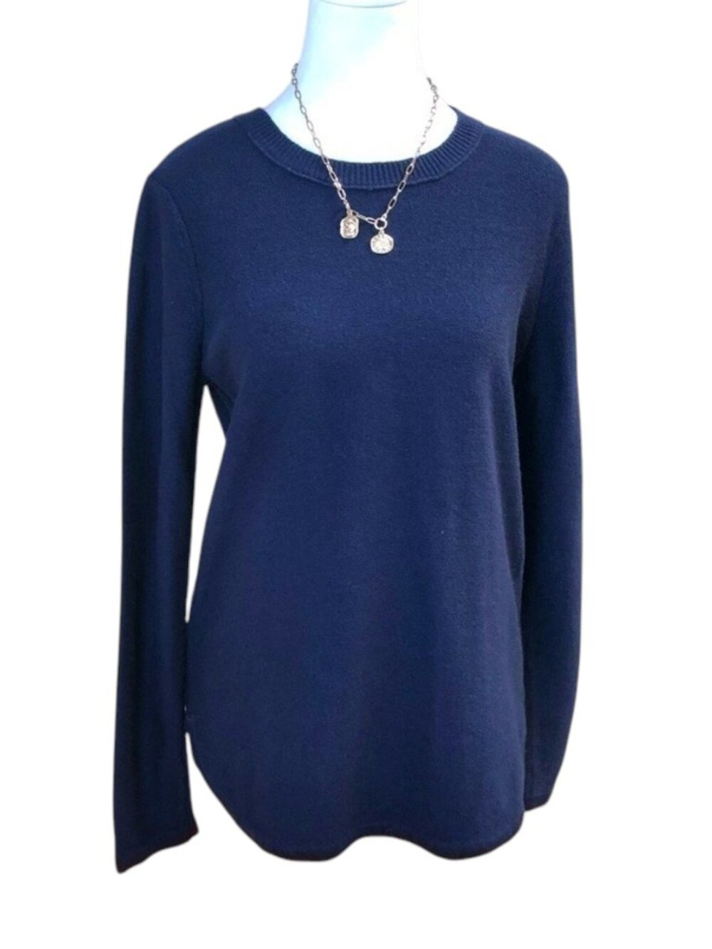 Trenery Sweater Merino Wool Blend Navy (XS)